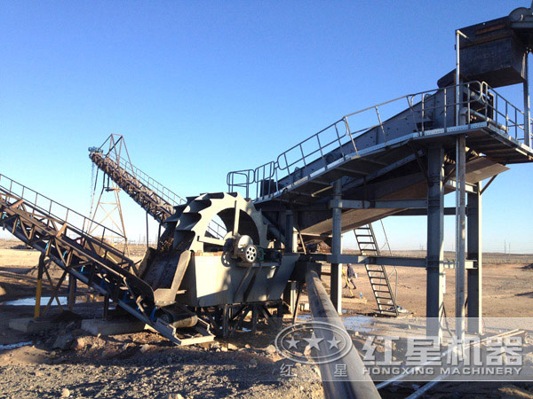 一小時(shí)60噸-200噸的石粉洗砂機(jī)工作現(xiàn)場(chǎng) 一小時(shí)60噸-200噸的石粉洗砂機(jī)工作現(xiàn)場(chǎng)