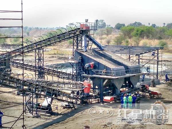 河卵石、青石破碎生產線現場1