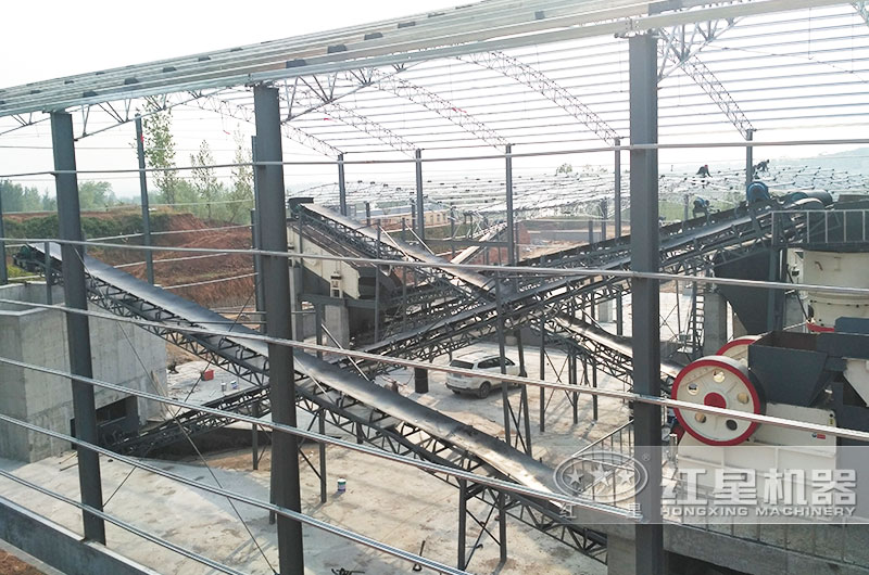 河卵石、青石破碎生產線現場3