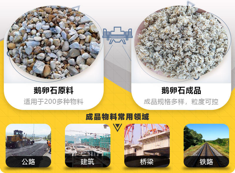 鵝卵石制砂機破碎前后對比 鵝卵石制砂機破碎前后對比