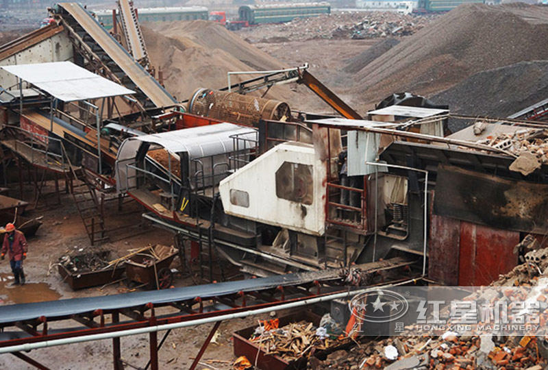 輪胎移動(dòng)建筑垃圾制沙生產(chǎn)線