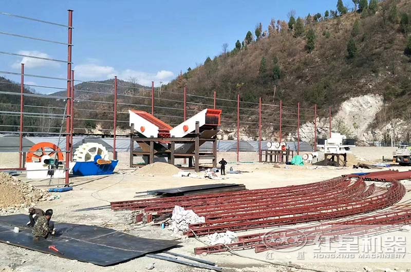 河南客戶小型制砂廠正在建設中 河南客戶小型制砂廠正在建設中